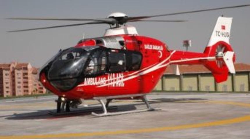 Amb&uuml;lans Helikopter Can Kurtarmaya Devam Ediyor