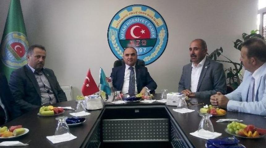 Vali G&uuml;naydın, Ziraat Odasını Ziyaret Etti