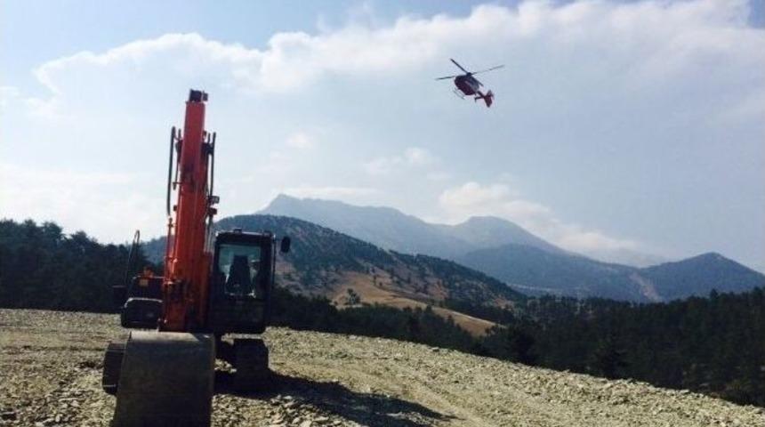 Kaza Yapan Kep&ccedil;e Operat&ouml;r&uuml;ne Helikopterli M&uuml;dahale