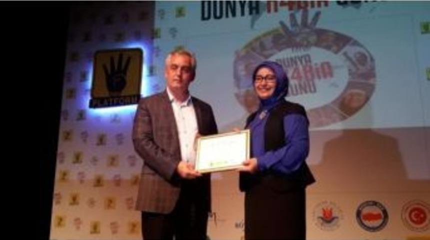 Başkan Aydın&rsquo;a Rabia &Ouml;d&uuml;l&uuml;