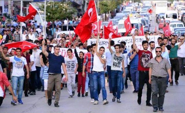 Erzurum'da Terör Tepki Yürüyüşü