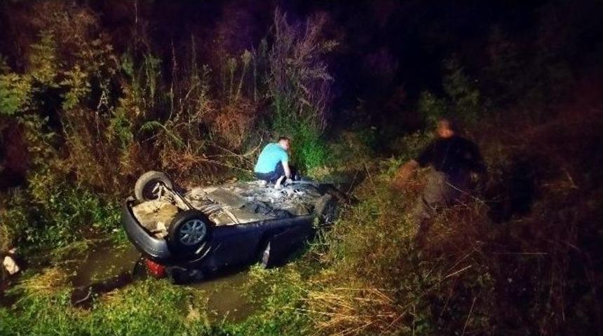 D&uuml;zce&rsquo;de Otomobil Kanala U&ccedil;tu: 1 Yaralı