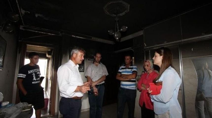 Başkan Yaralı Acılı Aileye Sahip &Ccedil;ıktı