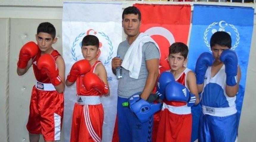 Minik Boks&ouml;rlerin Ringde M&uuml;cadelesi Devam Ediyor