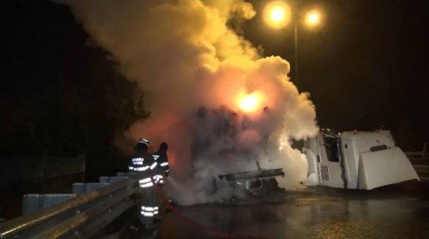 Tem Otoyolunda Korkutan Kaza