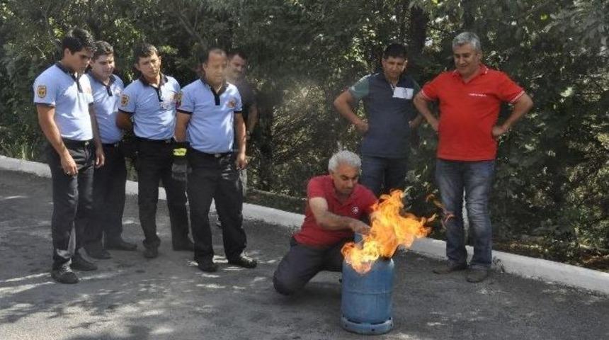 Muğla B&uuml;y&uuml;kşehir İtfaiyesinden Uygulamalı Eğitim