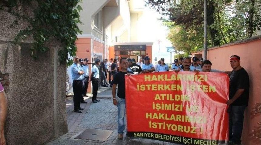 Sarıyer&rsquo;de İşten Atılan Taşeron İş&ccedil;iler İmar M&uuml;d&uuml;rl&uuml;ğ&uuml;&rsquo;n&uuml; İşgal Etti