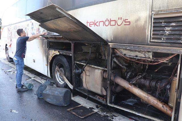 geniş haber// Esenler'de yolcu otobüsünde yangın