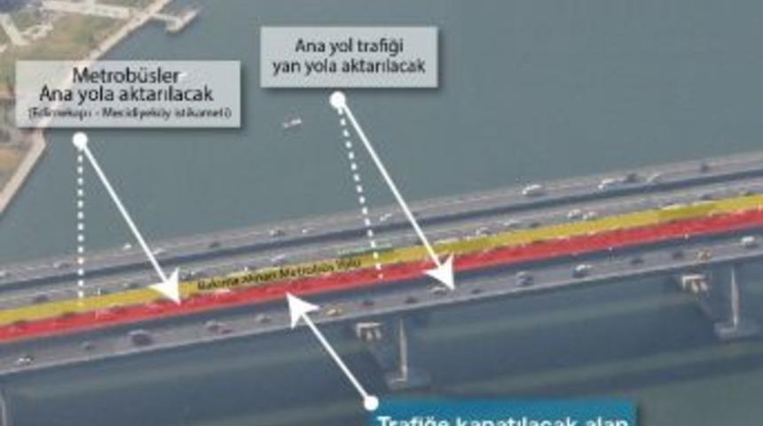 Hali&ccedil; K&ouml;pr&uuml;s&uuml; Metrob&uuml;s Yolu Bakıma Alınıyor