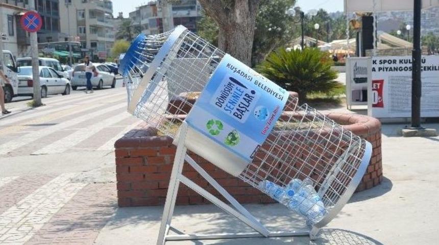 Kuşadası&rsquo;nda &Ouml;zel Tasarımlı Pet Şişe Sepetleri