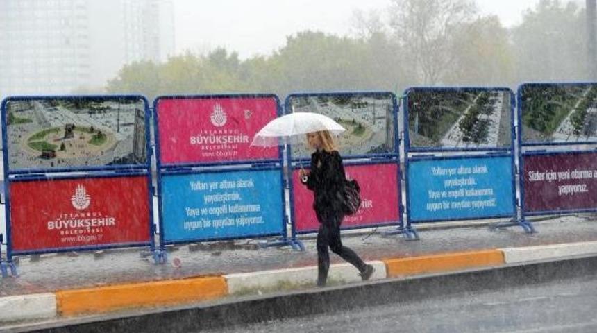 İstanbul'da Yağmur Etkili Oldu