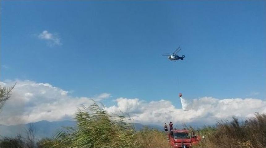 Edremit&rsquo;te Sazlık Yangını