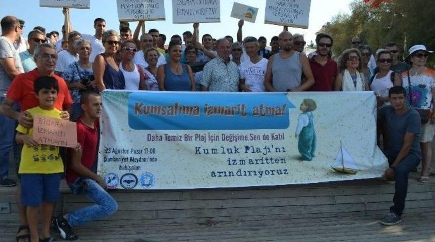 Dat&ccedil;a&rsquo;da Sahile İzmarit Atanlara İlgin&ccedil; Mesaj