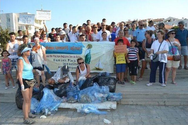 Datça’da Sahile İzmarit Atanlara İlginç Mesaj