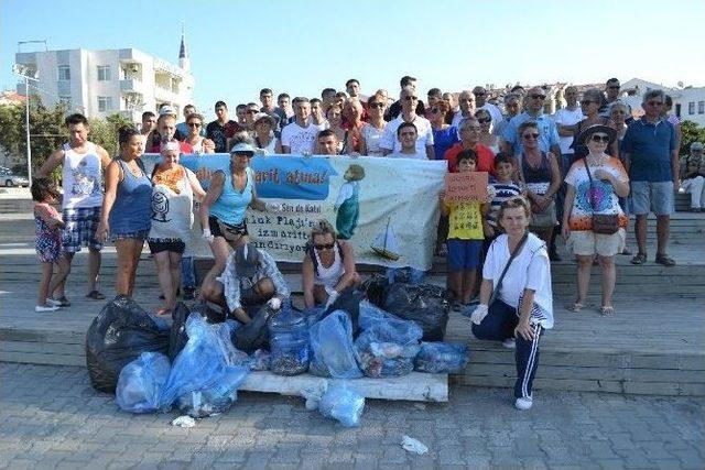 Datça’da Sahile İzmarit Atanlara İlginç Mesaj