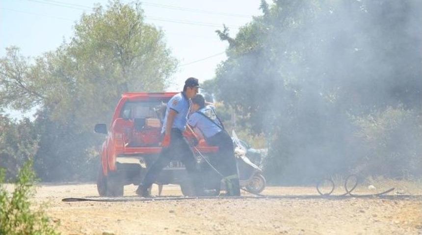 Atık Camlar Yangına Neden Oldu