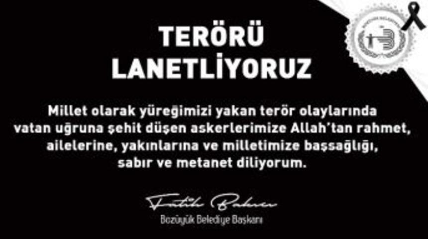 Başkan Bakıcı&rsquo;dan Ter&ouml;re Tepki