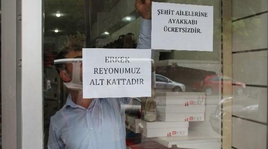 Niğdeli Esnaftan Şehit Ailelerine &Uuml;cretsiz Ayakkabı