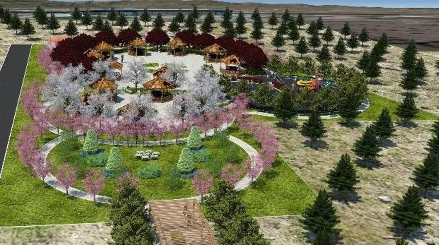 B&uuml;y&uuml;kşehir, Eski Havaalanı Yolu&rsquo;na Mesire Alanı Yapıyor