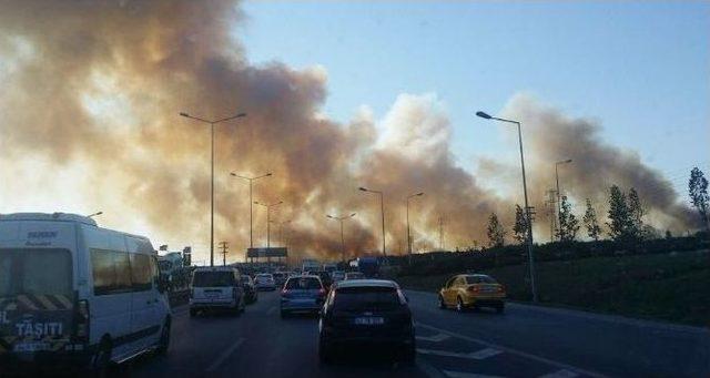 Tuzla’da Askeri Alanda Yangın