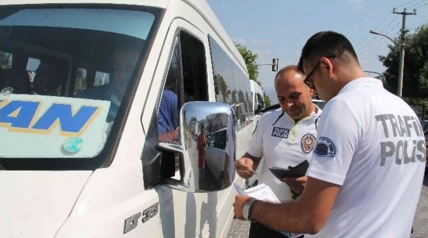 Fethiye&rsquo;de Tur Şirketi Servisleri Denetleniyor