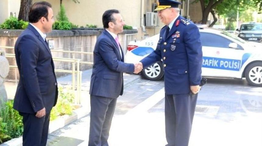 Hava Kuvvetleri Komutanı &Uuml;nal, Vali Aksoy&rsquo;u Ziyaret Etti