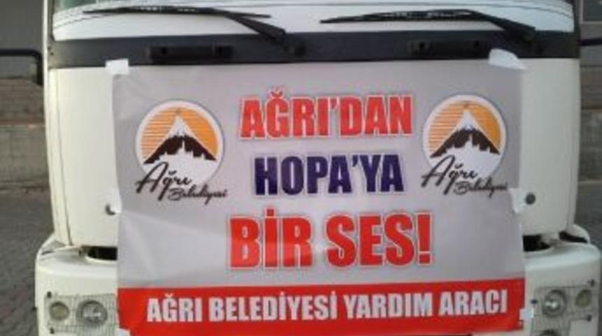 Ağrı Belediyesi&rsquo;nden Hopa&rsquo;ya Yardım