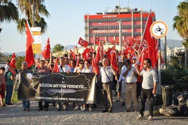 Kamu-Sen'den Teröre Tepki Yürüyüşü