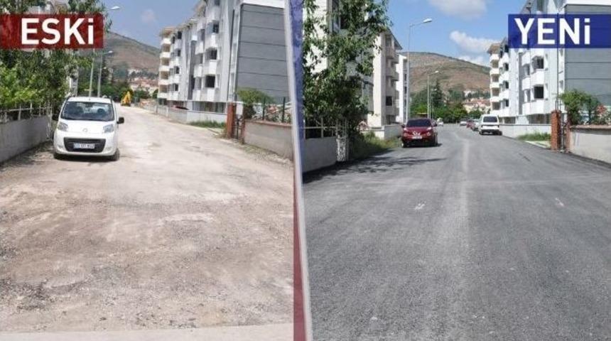 Boz&uuml;y&uuml;k&rsquo;te Asfaltlama &Ccedil;alışmaları