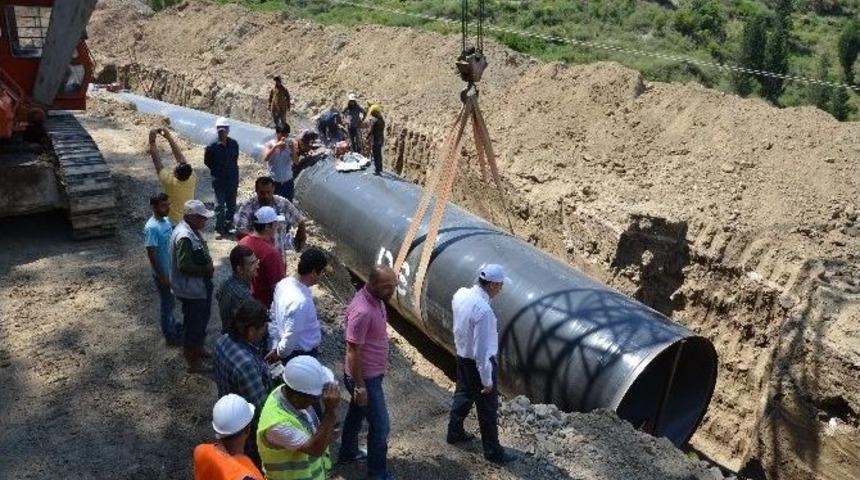 Karaca&ouml;ren 2. Barajı İsale Hattı &Ccedil;alışmalar Devam Ediyor