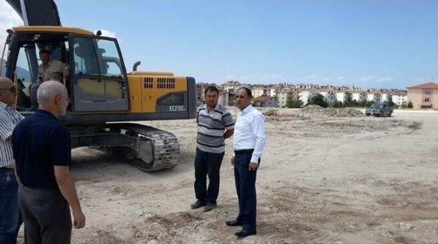 Başkan &Ouml;zaltun&rsquo;dan, Hastane İnşaatında İnceleme