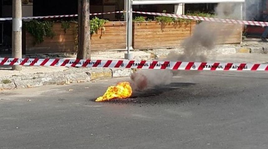 Beşiktaş&rsquo;ta Yer Altından P&uuml;sk&uuml;ren Alevler Korkuttu