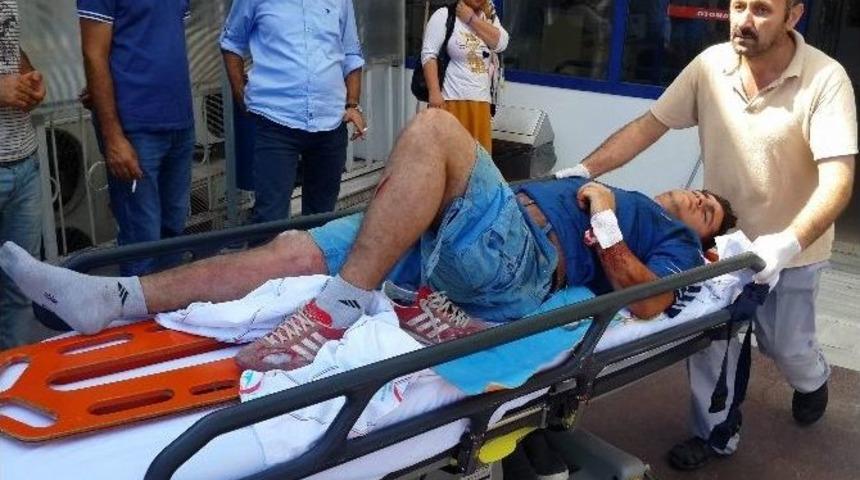 Bastığı Al&ccedil;ı Tavan &Ccedil;&ouml;k&uuml;nce Zemine &Ccedil;akıldı