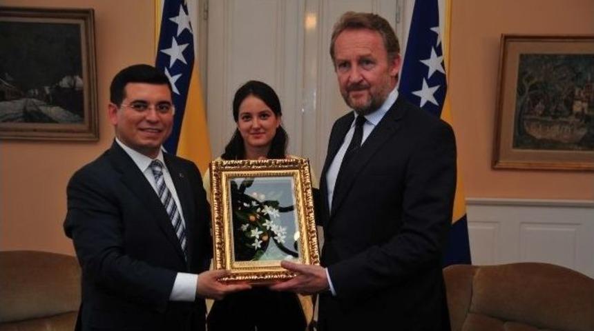 Akdeniz Belediyeler Birliği Başkanı T&uuml;t&uuml;nc&uuml;&rsquo;den İzzetbegovi&ccedil;&rsquo;e Ziyaret