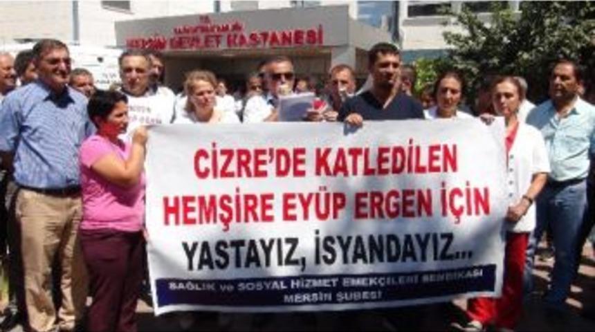Mersin&rsquo;de "hemşire Ey&uuml;p Ergen" Protestosu