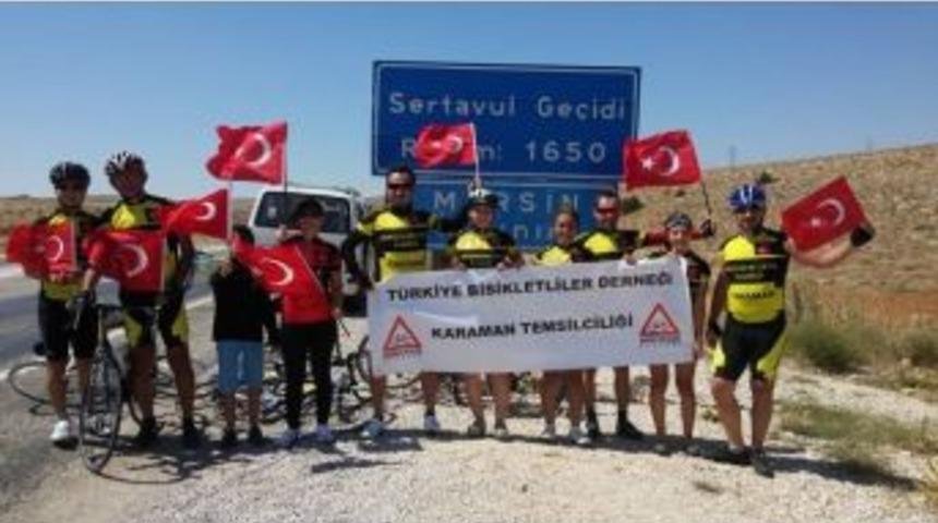 Karaman&rsquo;da Pedallar Zafer Bayramı İ&ccedil;in &Ccedil;evrildi
