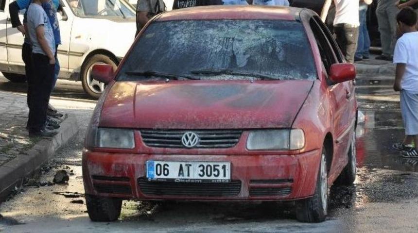 Seyir Halindeki Otomobil Yandı