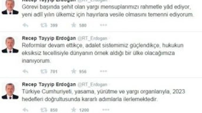 Cumhurbaşkanı Erdoğan&rsquo;dan Yeni Adli Yıl Mesajı