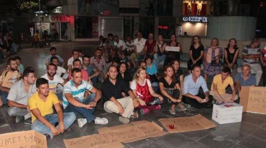 Manisa'da Ter&ouml;r&uuml; Oturarak Lanetlediler