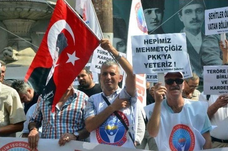 Beyoğlu’nda Eğitim-iş Terör Olaylarını Protesto Etti G5