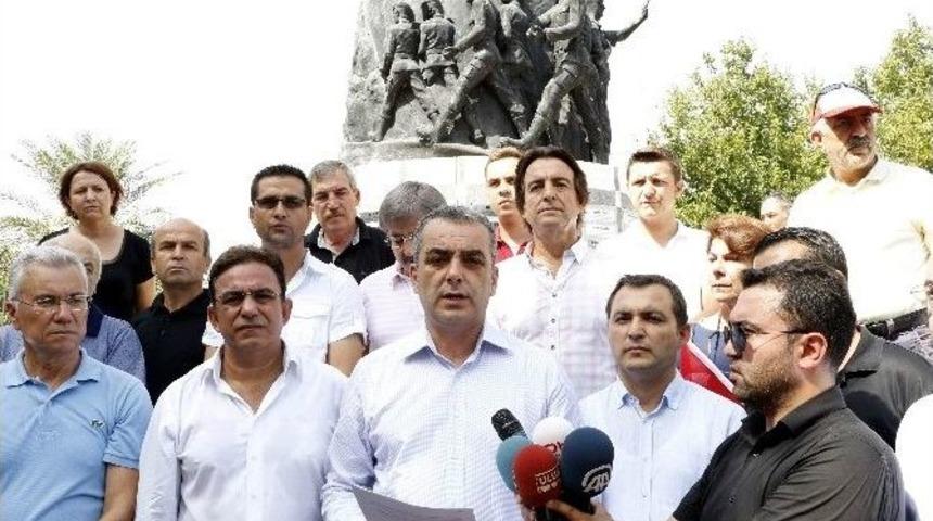 Chp Milletvekilleri&rsquo;nden Şehitlik Anıtı &Ouml;n&uuml;nde Ter&ouml;r A&ccedil;ıklaması