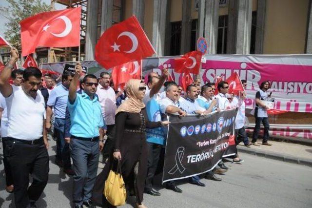 Gaziantep’Te Stk’Lardan Teröre Tepki Yürüyüşü