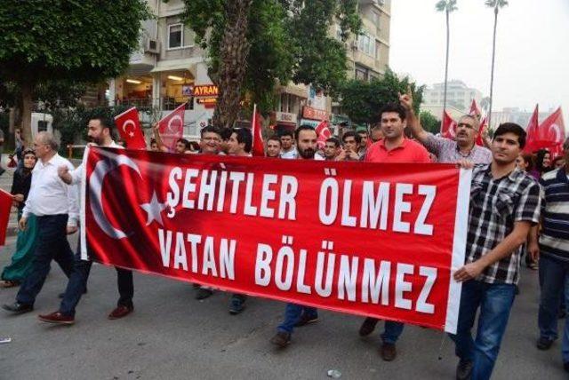 Adana'da 3 Bin Kişilik Terör Protestosu