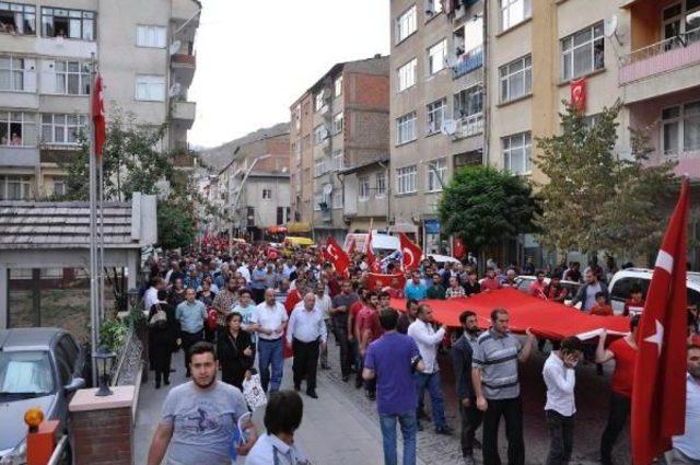 Gümüşhane’De Terör Olaylarına Tepki Eylemi