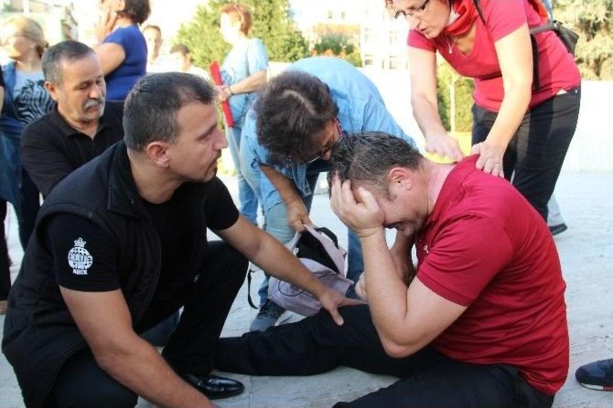 Şehitlerin Acısına Dayanamayıp Bayıldı