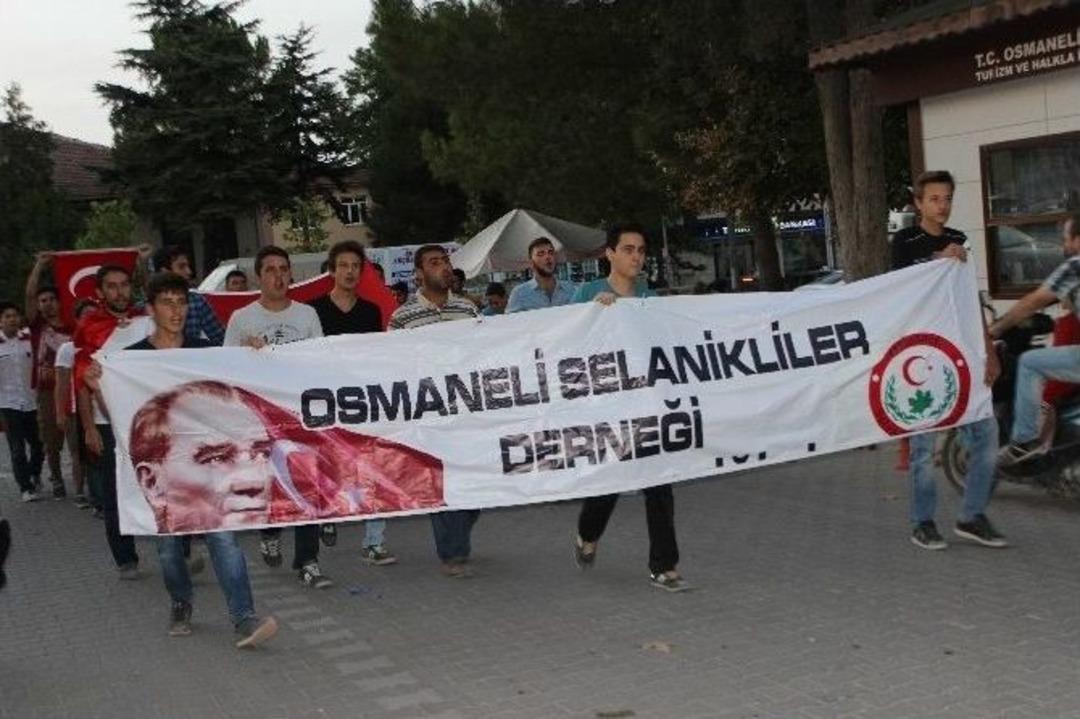 Osmaneli Ter&ouml;re Karşı Tek Y&uuml;rek Oldu