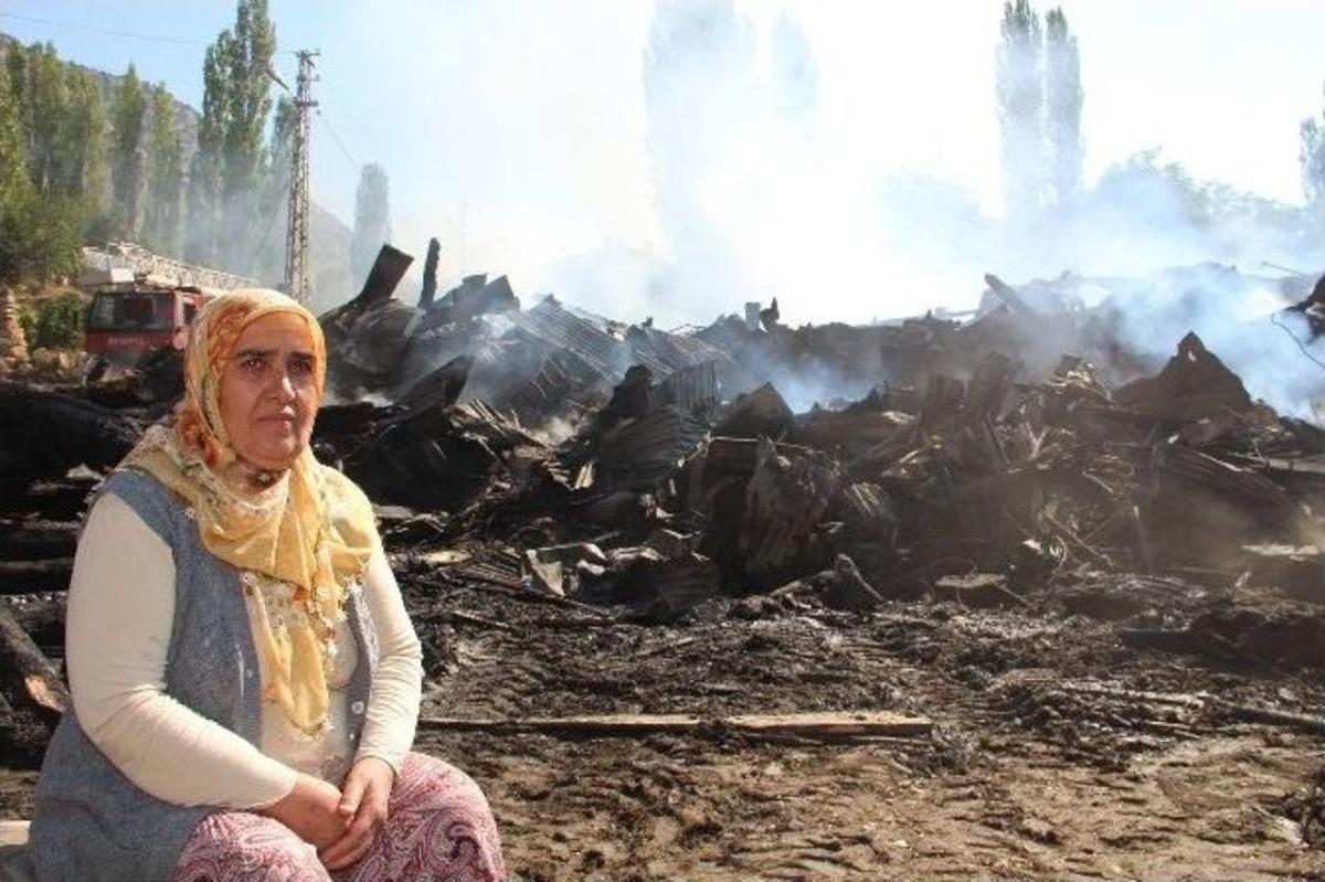 Erzurum&rsquo;da 7 Ev K&uuml;l Oldu
