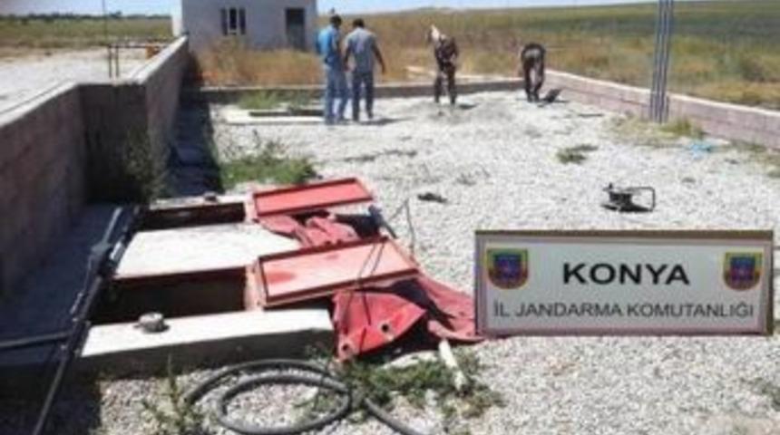 Konya&rsquo;da Jandarmadan Ka&ccedil;ak Akaryakıt Operasyonu