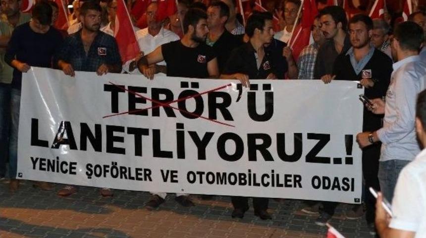 Yenice&rsquo;de Şehitlere Saygı Y&uuml;r&uuml;y&uuml;ş&uuml; Yapıldı