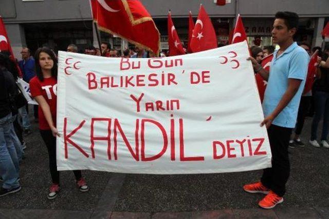 Balıkesir, Teröre Tepki Için Yürüdü